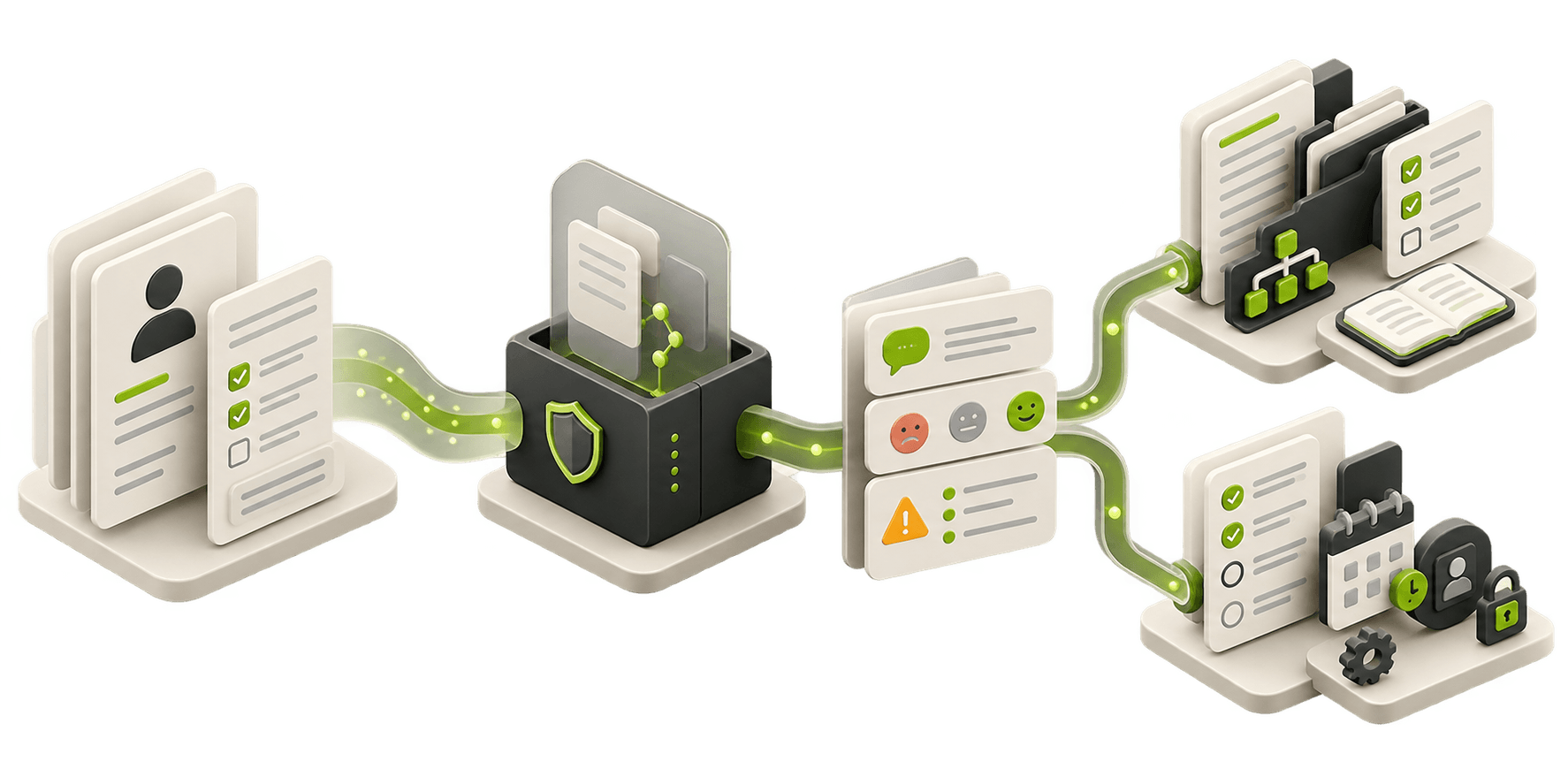 AI Offboarding & Exit Insight Automation system illustration