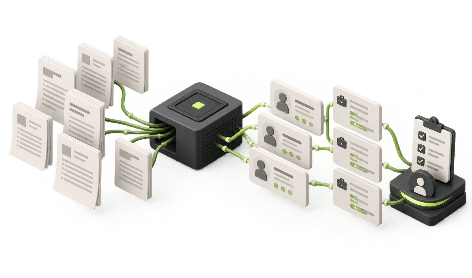 AI Recruitment Screening Automation system illustration